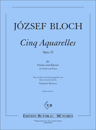 Cover - Bloch, Cinq Aquarelles, op. 52